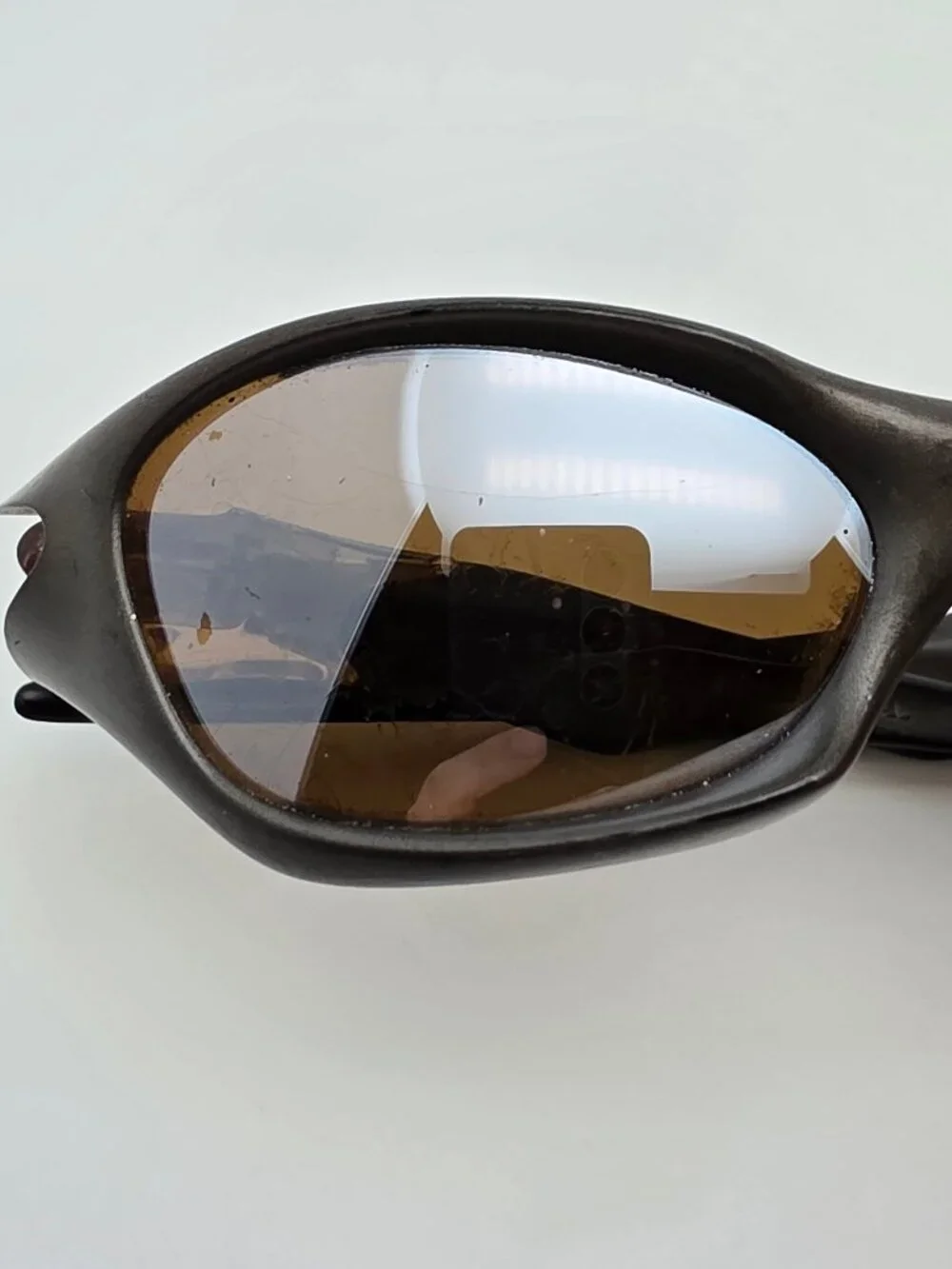 Oakley 03-878 Valve 1.0 Bronze Frame Titanium Iridium Polarized Lens Sunglasses